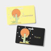 Badge Cactus du désert Sun Thunder_Cove (Avant & arrière)