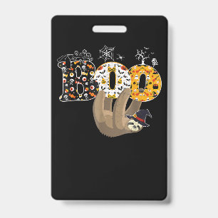 Badge Cadeau araignée Boo Halloween avec chapeau de so