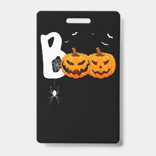 Badge Cadeau Araignée Citrouilles d'Halloween Araignée