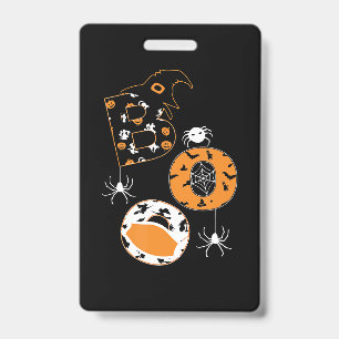 Badge Cadeau araignée Masque Boo Chapeau de sorcière a
