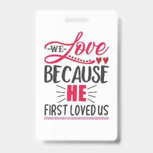 Badge Cadeau Couple Nous Aimons Parce Qu'Il Nous A D'Abo
