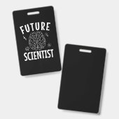 Badge Cadeau d'anniversaire | Futur scientifique (Recto et verso)