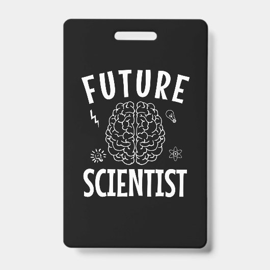 Badge Cadeau d'anniversaire | Futur scientifique (Face)
