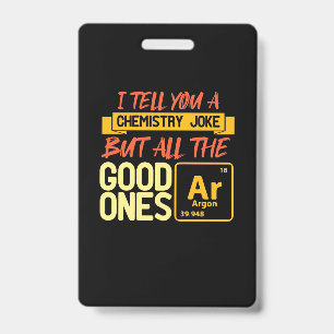 Badge Cadeau d'anniversaire Je vous dis une chimie