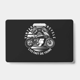 Badge Cadeau de course de moto vintage pour motard