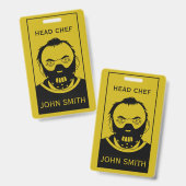 Badge Cadeau de cuisinier cannibale (Avant & arrière)