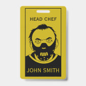 Badge Cadeau de cuisinier cannibale (Arrière)