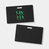 Badge Cadeau de danse| Danse d'Halloween squelettes dans (Avant & arrière)