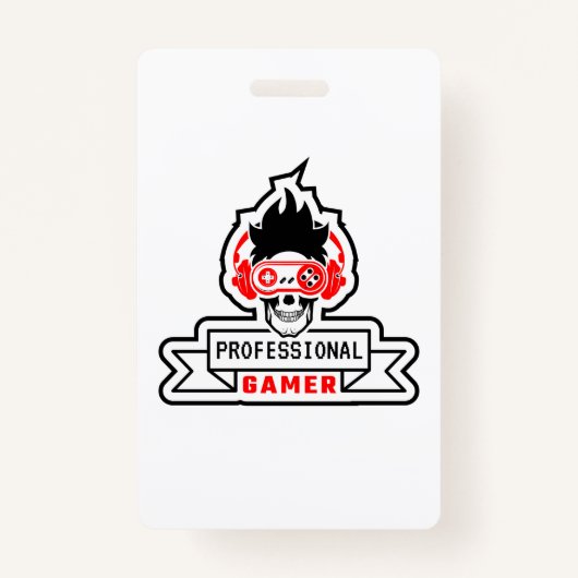 Badge Cadeau de gamer Joueur professionnel (Devant)