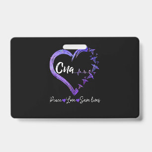 Badge Cadeau de l'infirmière Amour CNA Peace Love Lives