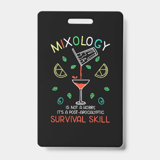 Badge Cadeau de Noël | Barman Mixologue (Avant)