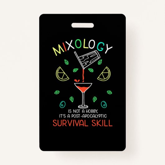 Badge Cadeau de Noël | Bartender Mixologue (Devant)
