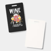 Badge Cadeau de Noël | Équipe de test de vin (Avant & arrière)