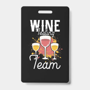 Badge Cadeau de Noël Équipe de test de vin