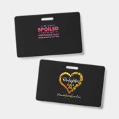 Badge Cadeau de pompier | C'est la faute de mon pompier  (Avant & arrière)