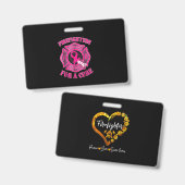 Badge Cadeau de pompier | Pompier pour une guérison (Avant & arrière)