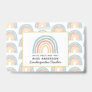 Badge Cadeau de remerciement pour enseignant arc-en-ciel