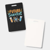 Badge Cadeau de scientifique | Futur scientifique (Avant & arrière)