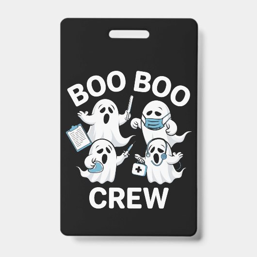 Badge Cadeau d'infirmière Halloween Équipe de bobos infi (Avant)