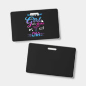 Badge Cadeau d'infirmière | Juste une fille qui aime son (Avant & arrière)