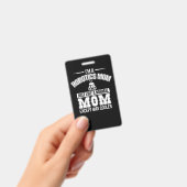 Badge Cadeau maman ingénieur robotique drôle (Manuel / portable)