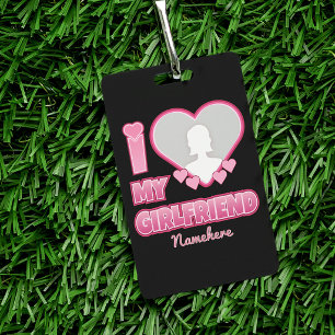 Badge Cadeau personnalisé Je t'aime ma copine – Ajouter