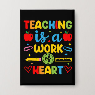 Badge Cadeau pour enseignant : enseigner est une œuvre d