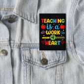Badge Cadeau pour enseignant : enseigner est une œuvre d (Insitu)