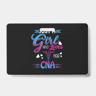 Badge Cadeau pour infirmière Juste une fille qui aime