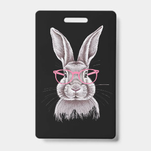 Badge Cadeaux de famille mignons Funny Bunny Pâques