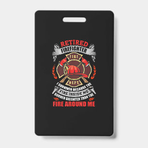 Badge Cadeaux de retraite pour pompiers pour hommes 2021