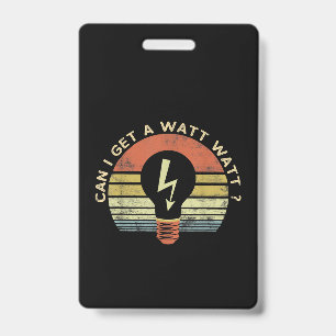 Badge Cadeaux drôles d'électricien pour hommes Puis-je a