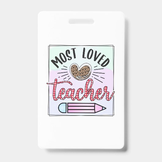 Badge Cadeaux Enseignant | Enseignants les plus aimés (Avant)