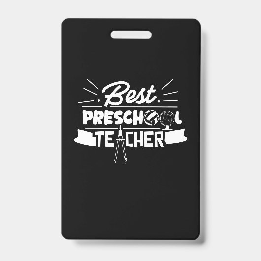 Badge Cadeaux Enseignant | Meilleur Enseignant de Matern (Avant)