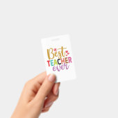 Badge Cadeaux Enseignant | Meilleur Enseignant Jamais (Manuel / portable)