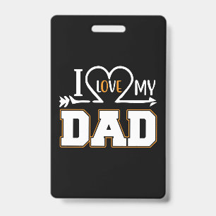 Badge Cadeaux papa J'aime mon père