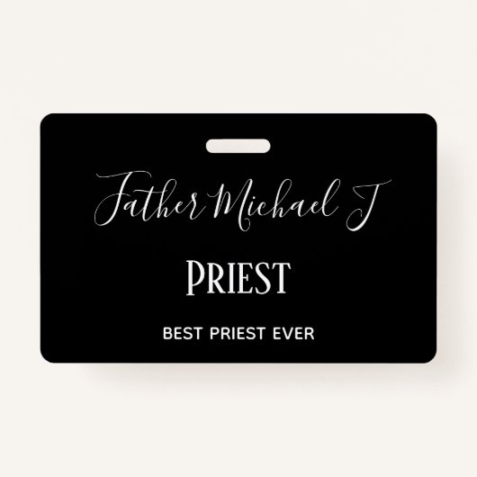 Badge CADEAUX PRIVÉS - personnalisation Classique Blanc (Devant)