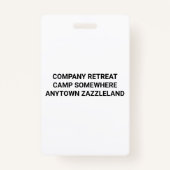 Badge Cadeaux VIP de renforcement d'équipe de photo de (Dos)