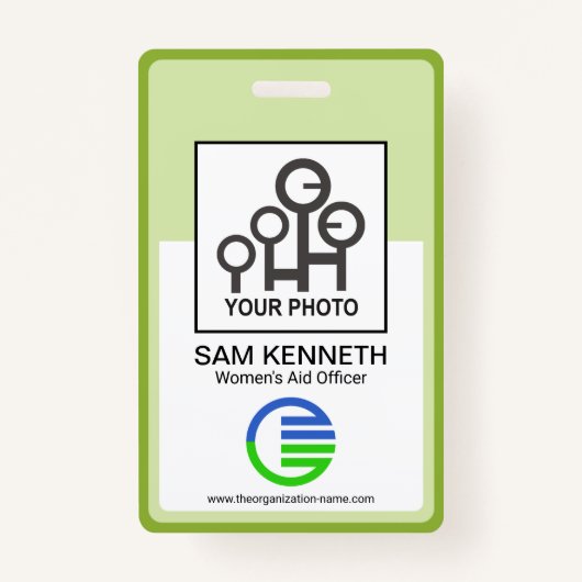 Badge Cadre de la frontière verte Entreprise Employé Inf (Devant)