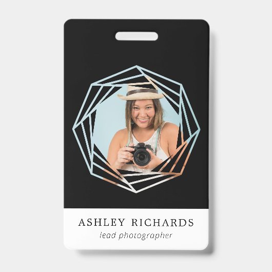 Badge Cadre de logo de photographe Aperture | Étiquette  (Avant)