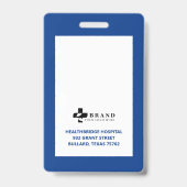 Badge Cadre de photo d'identité médicale avec bordure bl (Arrière)