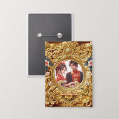 Badge Cadre de sculpture chinois Golden Faux (Recto/Verso)