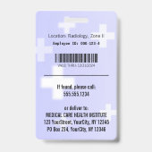 Badge Caducée 3D holographique médical Photo de croix bl (Arrière)