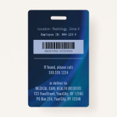 Badge Caduceus Chrome sombre Holographique Médicale ID p (Dos)