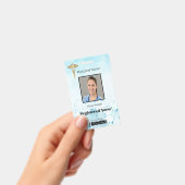 Badge Caduceus Molecule ID photo vertical Médicale (Manuel / portable)