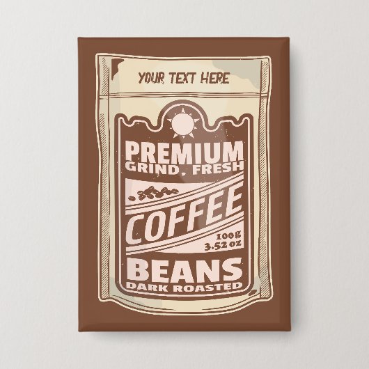 Badge Café de qualité supérieure haricots à l'affiche ca (Recto)