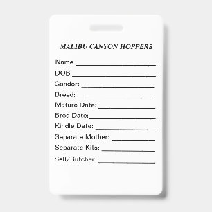 Badge Cage Tag