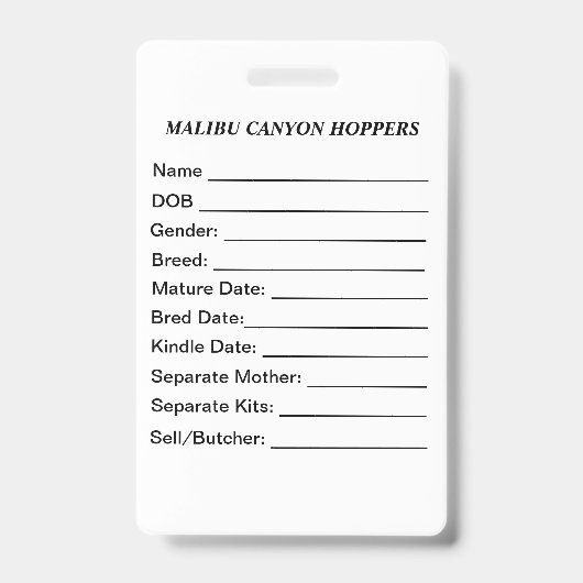 Badge Cage Tag (Face)