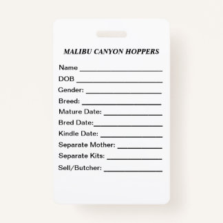Badge Cage Tag