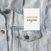 Badge Calligraphie Élégant Simple Ajouter Votre Nom (Insitu)